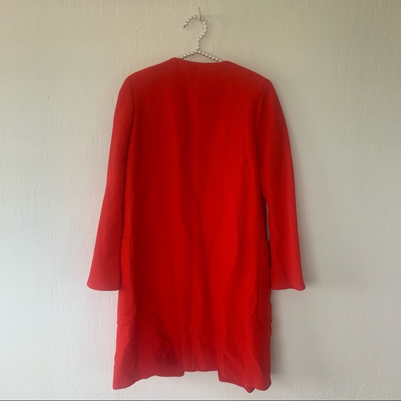 Zara Red Orange Bell Sleeve Snap Button Jacket - Picture 12 of 15